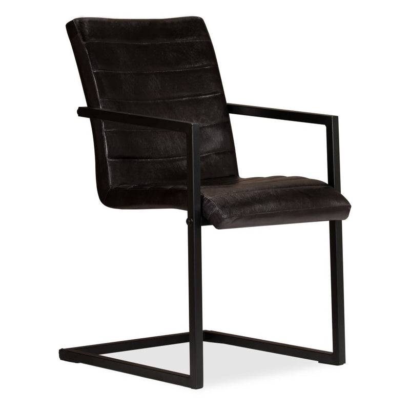 Dealsmate  Dining Chairs 4 pcs Anthracite Real Leather