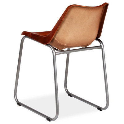 Dealsmate  Dining Chairs 6 pcs Brown Real Leather