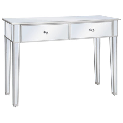 Dealsmate  Mirrored Console Table MDF and Glass 106.5x38x76.5 cm