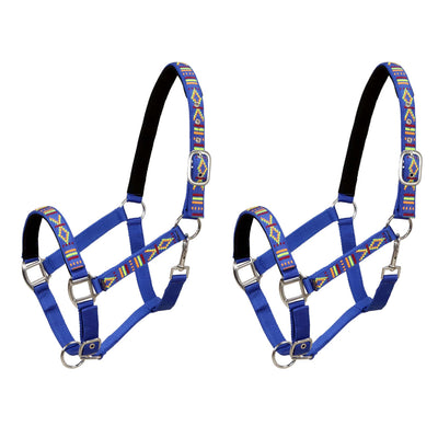 Dealsmate  Head Collars 2 pcs for Horse Nylon Size Full Blue