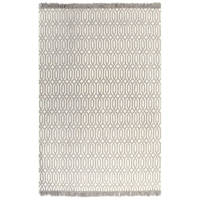 Dealsmate  Kilim Rug Cotton 120x180 cm with Pattern Taupe