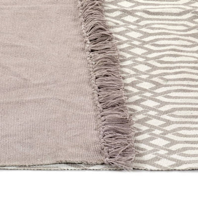 Dealsmate  Kilim Rug Cotton 160x230 cm with Pattern Taupe