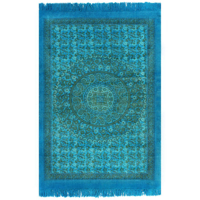Dealsmate  Kilim Rug Cotton 160x230 cm with Pattern Turquoise