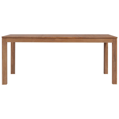 Dealsmate  Dining Table Solid Teak Wood with Natural Finish 180x90x76 cm