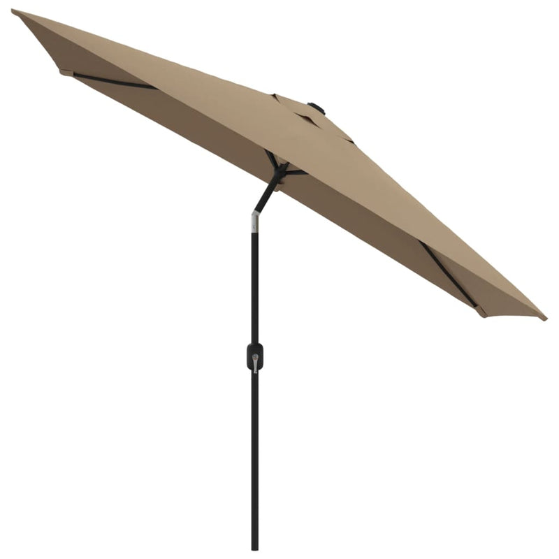 Dealsmate  Outdoor Parasol with Metal Pole 300x200 cm Taupe