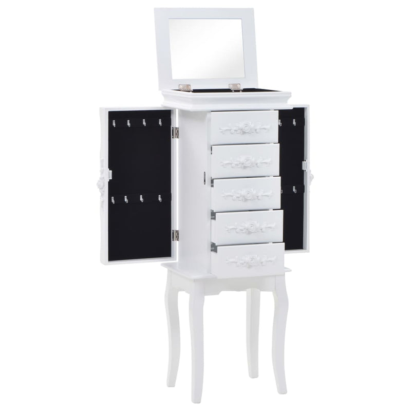 Dealsmate  Free Standing Jewelery Cabinet White
