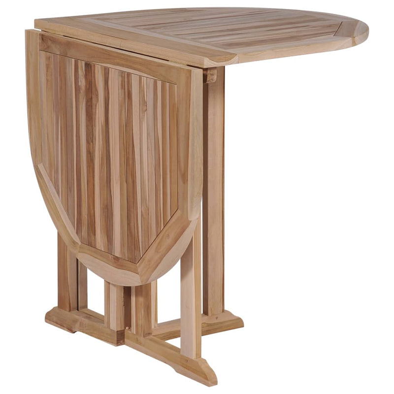 Dealsmate  5 Piece Folding Outdoor Dining Set Solid Teak Wood