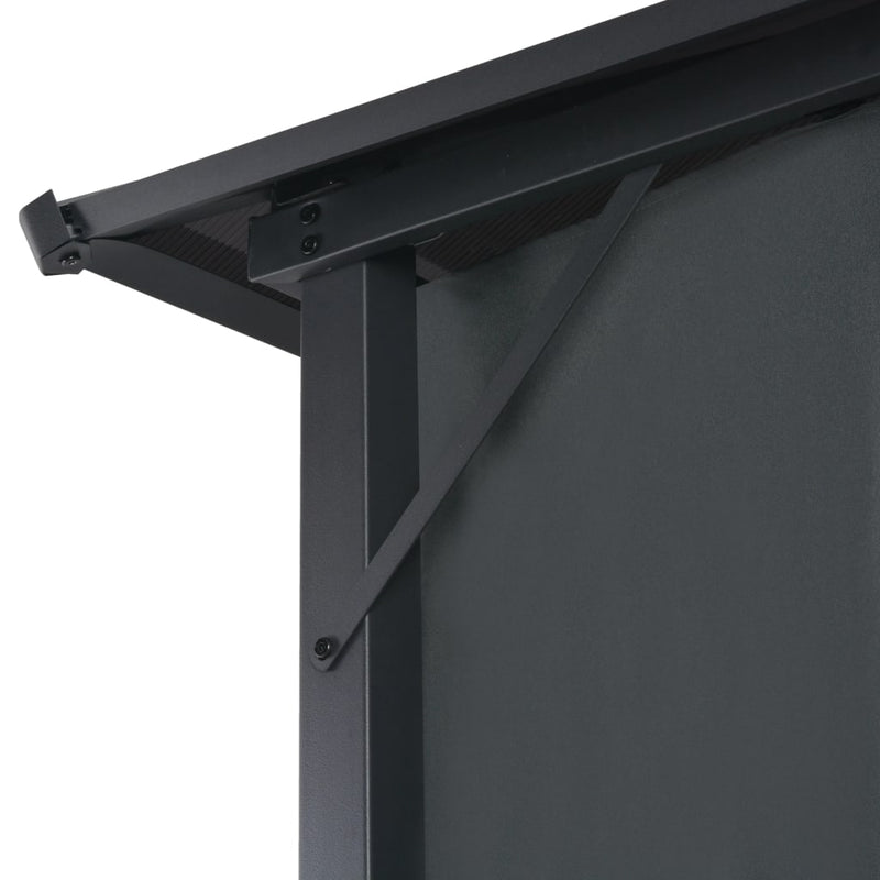 Dealsmate  Gazebo with Curtain Aluminium 3x3 m Black