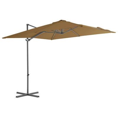 Dealsmate  Cantilever Umbrella with Steel Pole Taupe 250x250 cm