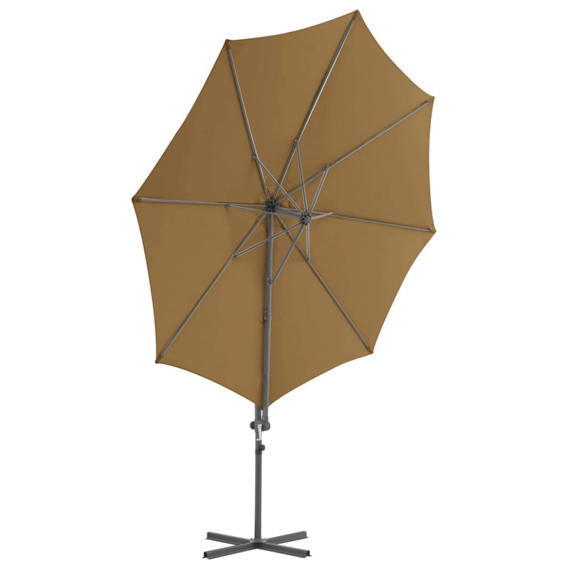 Dealsmate  Cantilever Umbrella with Steel Pole Taupe 300 cm