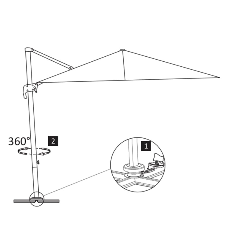 Dealsmate  Cantilever Umbrella with Aluminium Pole 300x300 cm Sand