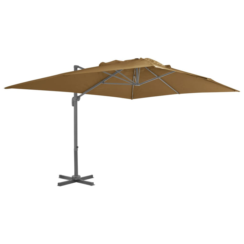 Dealsmate  Cantilever Umbrella with Aluminium Pole 400x300 cm Taupe