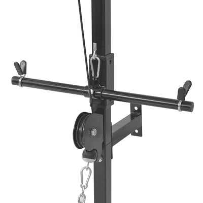 Dealsmate  Wall-mounted Power Tower with Barbell and Dumbbell Set 30.5 kg