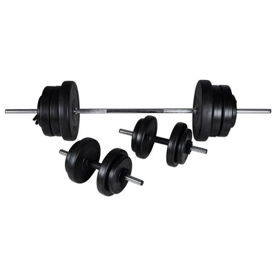 Dealsmate  Workout Bench with Weight Rack Barbell and Dumbbell Set 60.5kg