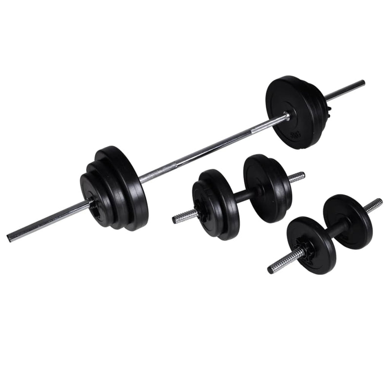 Dealsmate  Workout Bench with Weight Rack Barbell and Dumbbell Set 30.5kg