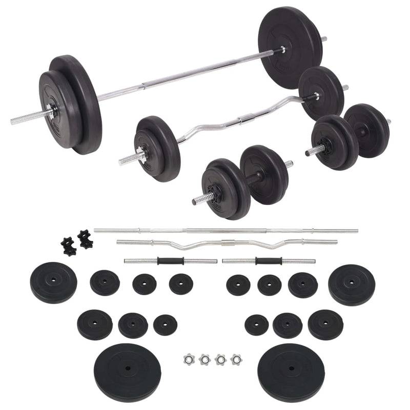 Dealsmate  Weight Bench with Weight Rack&Barbell and Dumbbell Set 90 kg