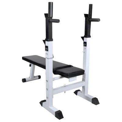 Dealsmate  Workout Bench with Weight Rack&Barbell and Dumbbell Set 120 kg