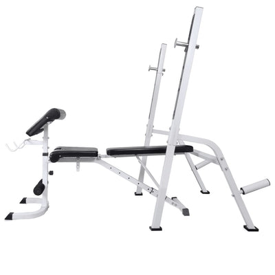 Dealsmate  Workout Bench with Weight Rack&Barbell and Dumbbell Set 120 kg