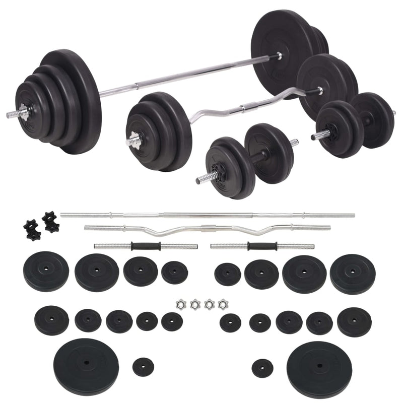 Dealsmate  Weight Bench with Weight Rack&Barbell and Dumbbell Set 120 kg