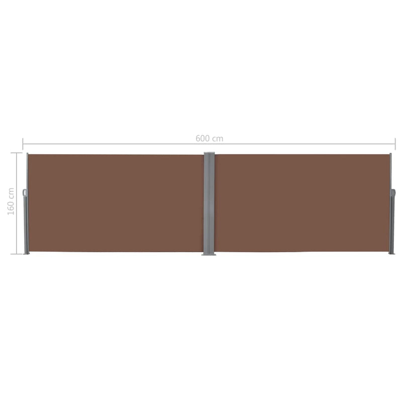 Dealsmate  Retractable Side Awning 160x600 cm Brown