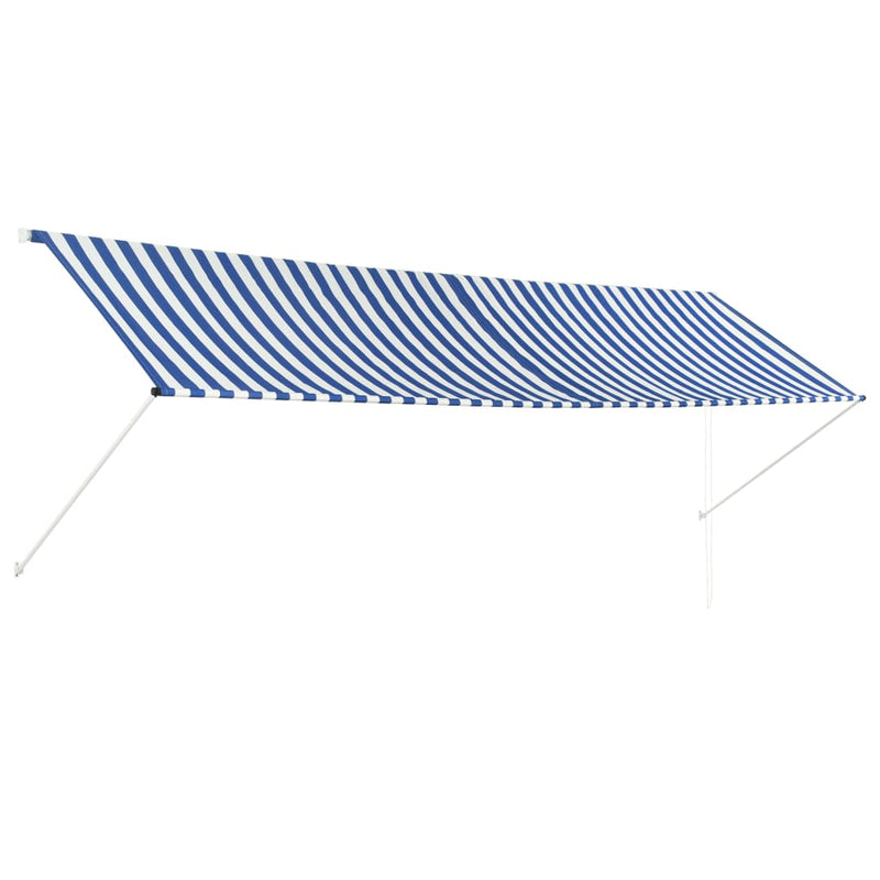 Dealsmate  Retractable Awning 400x150 cm Blue and White