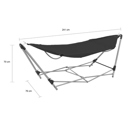 Dealsmate  Hammock with Foldable Stand Black