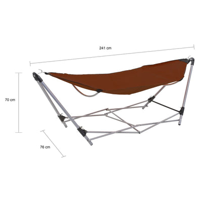 Dealsmate  Hammock with Foldable Stand Brown