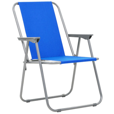 Dealsmate  Folding Camping Chairs 2 pcs 52x59x80 cm Blue