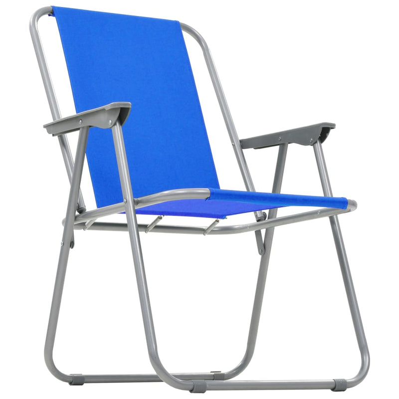 Dealsmate  Folding Camping Chairs 2 pcs 52x59x80 cm Blue
