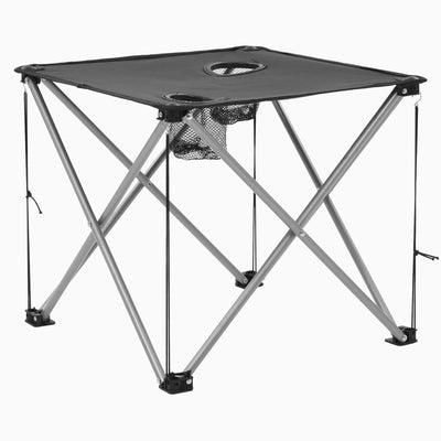 Dealsmate  Camping Table and Chair Set 3 Pieces Grey