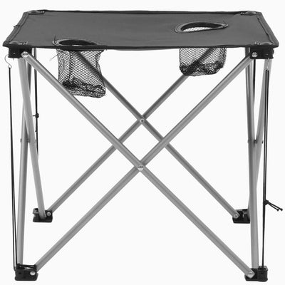 Dealsmate  Camping Table and Chair Set 3 Pieces Grey