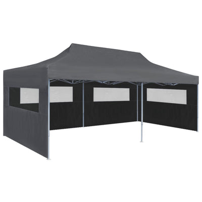 Dealsmate  Folding Pop-up Partytent with Sidewalls 3x6 m Anthracite