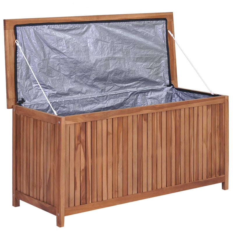 Dealsmate  Garden Storage Box 120x50x58 cm Solid Teak Wood