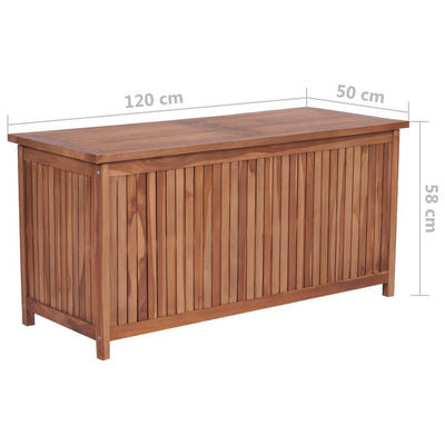 Dealsmate  Garden Storage Box 120x50x58 cm Solid Teak Wood
