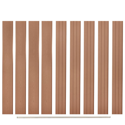 Dealsmate  Replacement Fence Boards 9 pcs WPC 170 cm Brown
