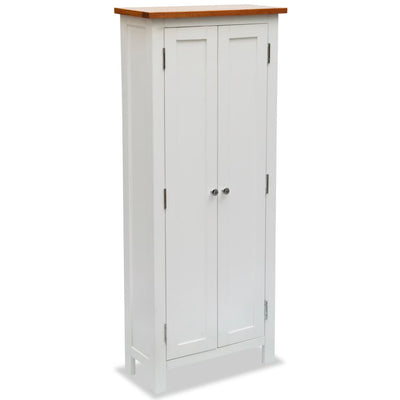 Dealsmate  Media Storage Cabinet 50x22x122 cm Solid Oak Wood