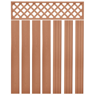 Dealsmate  Replacement Fence Boards WPC 7 pcs 170 cm Brown