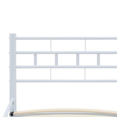 Dealsmate  Bed Frame White Metal 137x187 cm Double Size