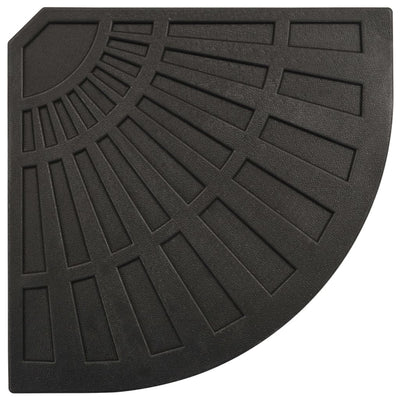 Dealsmate  Umbrella Weight Plate Black Fan-shaped 14 kg
