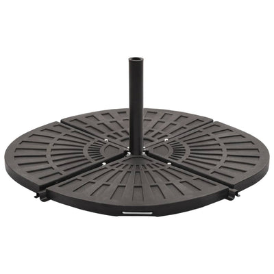 Dealsmate  Umbrella Weight Plate Black Fan-shaped 14 kg