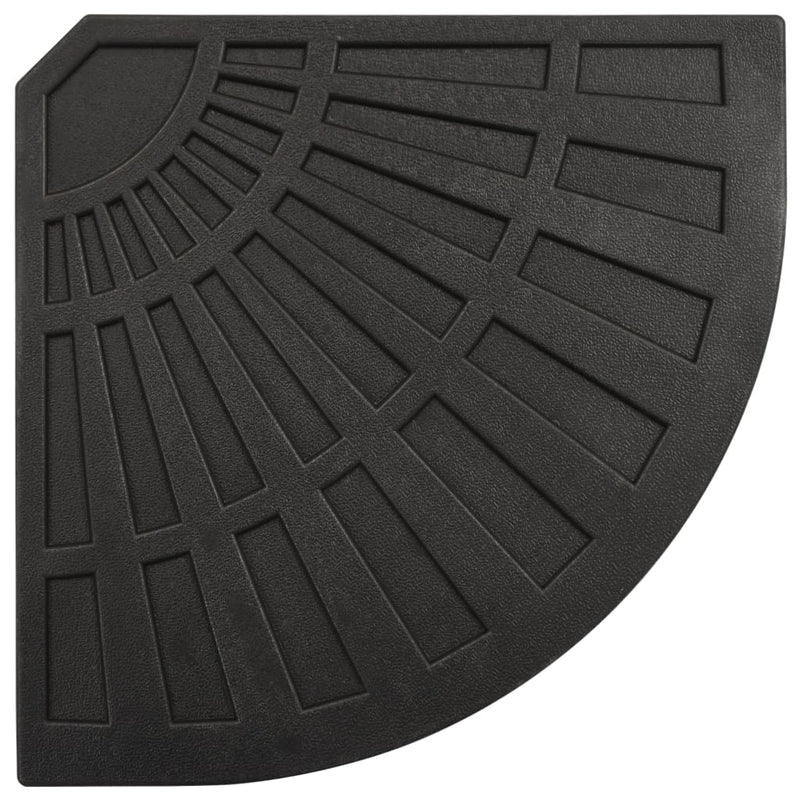 Dealsmate  Umbrella Weight Plate Black Fan-shaped 20 kg