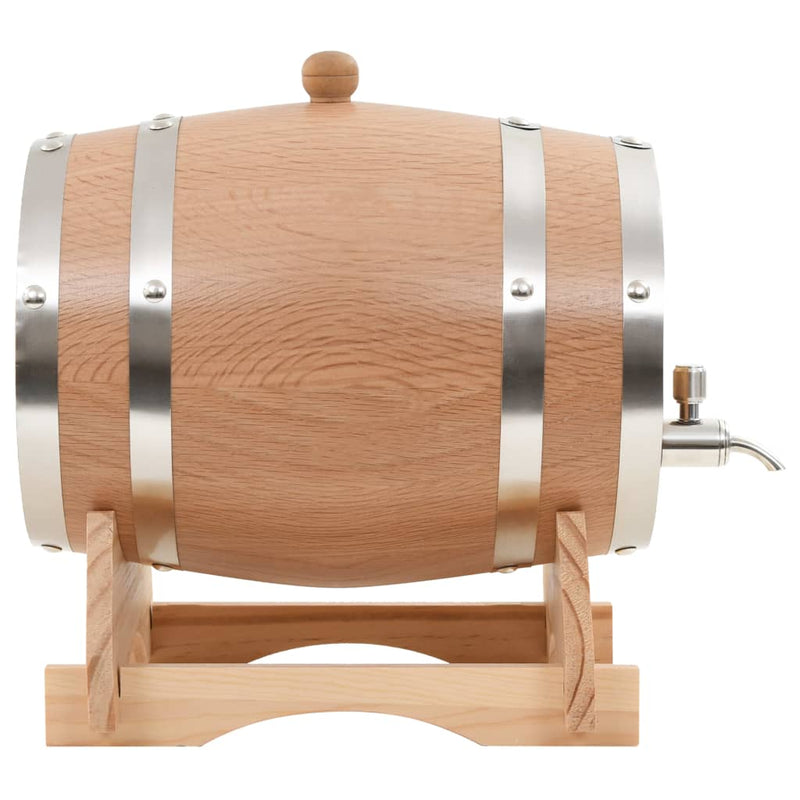 Dealsmate  Wine Barrel with Tap Solid Oak Wood 6 L