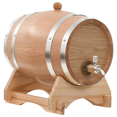 Dealsmate  Wine Barrel with Tap Solid Oak Wood 12 L