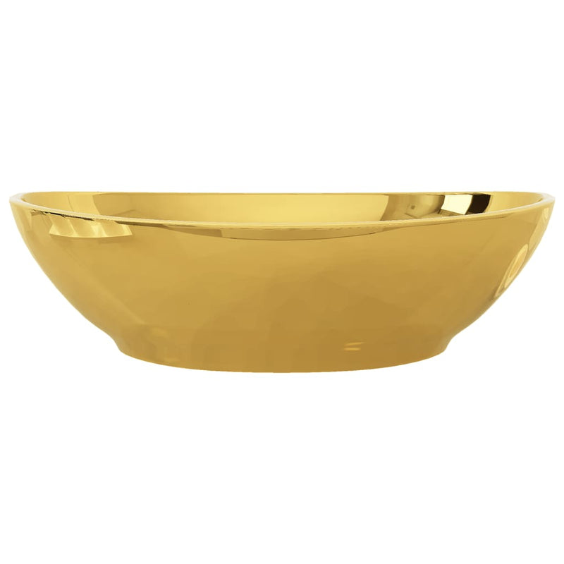 Dealsmate  Wash Basin 40x33x13.5 cm Ceramic Gold