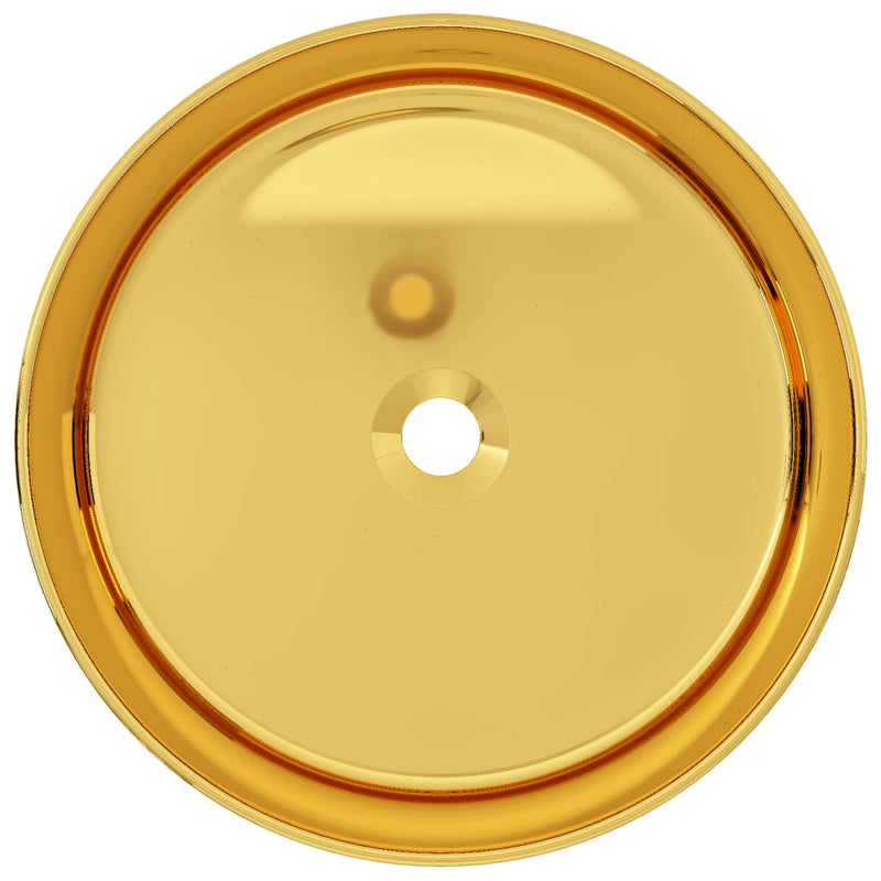 Dealsmate  Wash Basin 40x15 cm Ceramic Gold