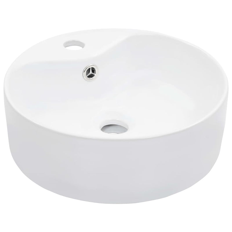 Dealsmate  Wash Basin with Overflow 36x13 cm Ceramic White