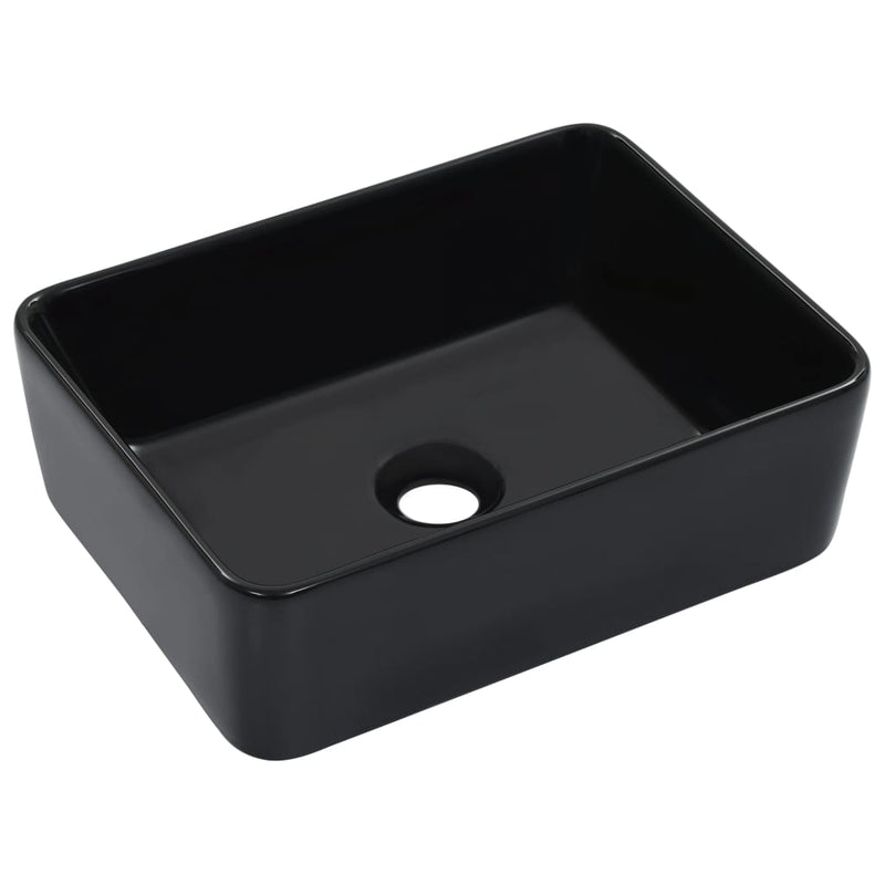 Dealsmate  Wash Basin 40x30x13 cm Ceramic Black