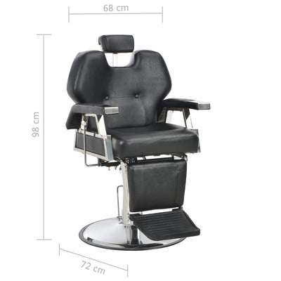 Dealsmate  Barber Chair Black 72x68x98 cm Faux Leather