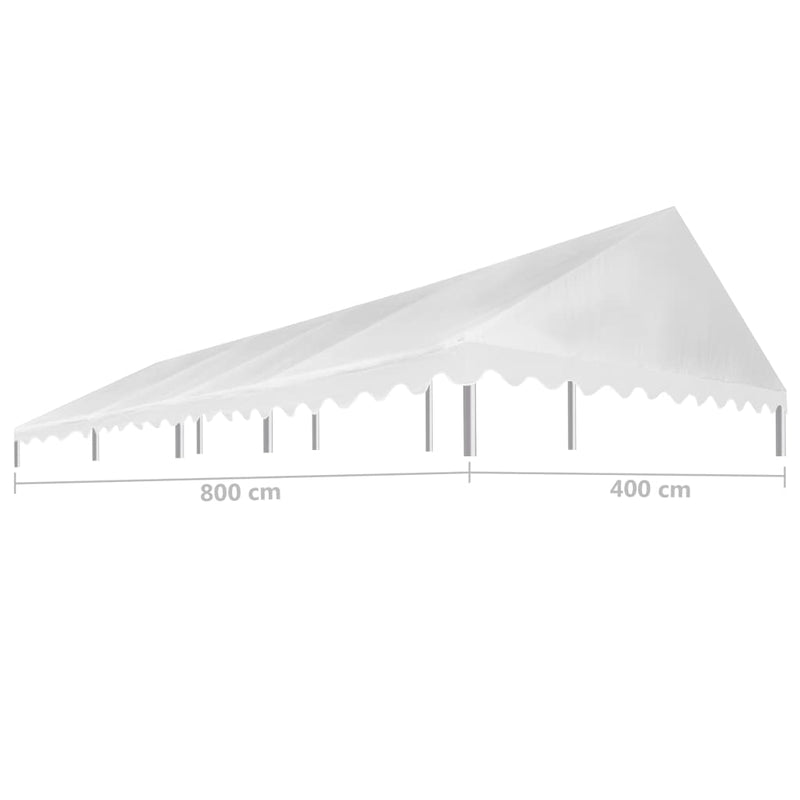 Dealsmate  Party Tent Roof 4x8 m White 450 g/m²