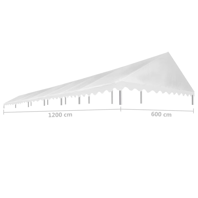 Dealsmate  Party Tent Roof 6x12 m White 450 g/m²